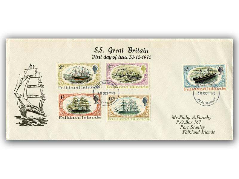 1970 SS Great Britain, Falklands FDC