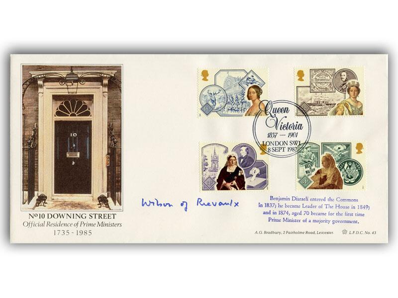 Harold Wilson signed 1987 Downing Street cover