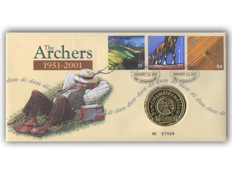 2001 The Archers coin cover