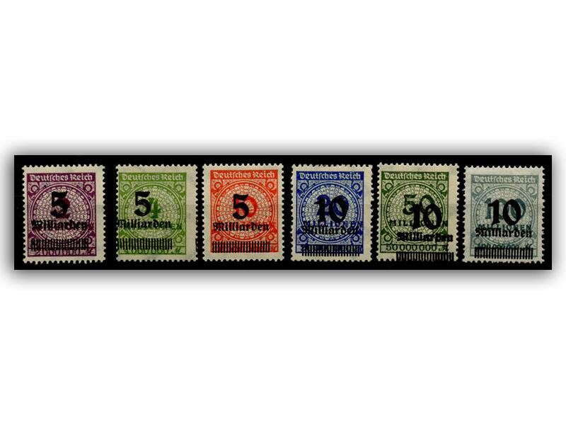 German Empire Hyperinflation 332-337 Michel