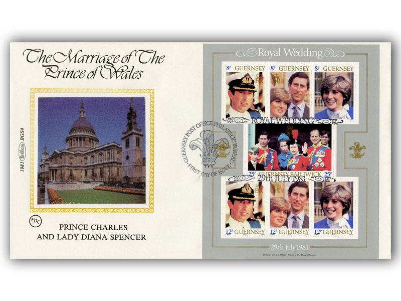 1981 Royal Wedding, Guensey miniature sheet