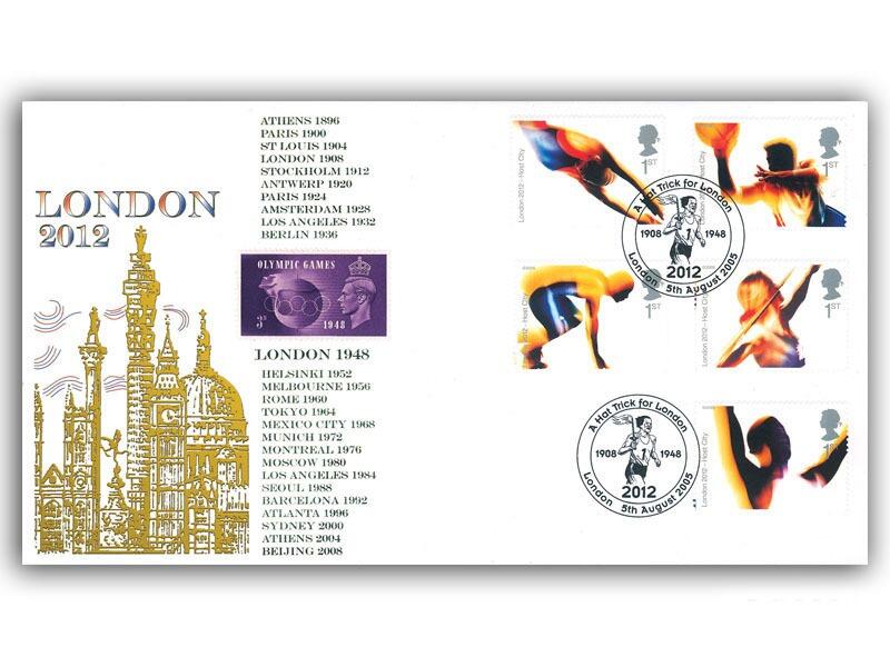 London Wins 2012 Olympic Bid - stamps from miniature sheet
