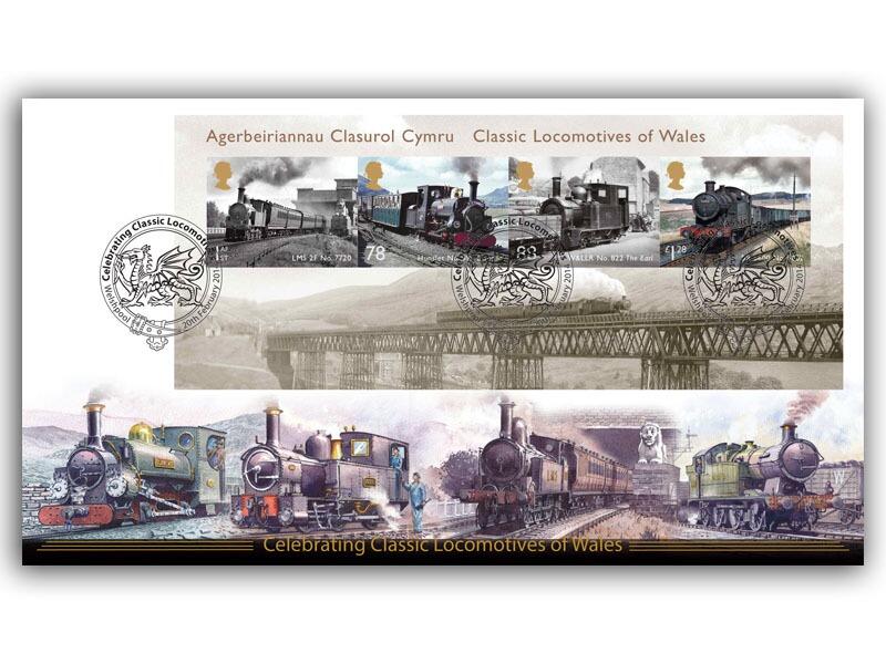 Classic Locomotives of Wales Miniature Sheet cover