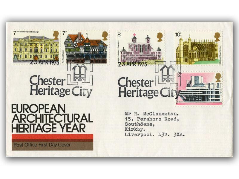 1975 Architecture, Chester postmark
