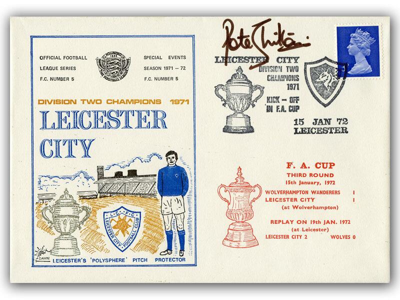 1972 Wolves V Leicester, signed by Peter Shilton