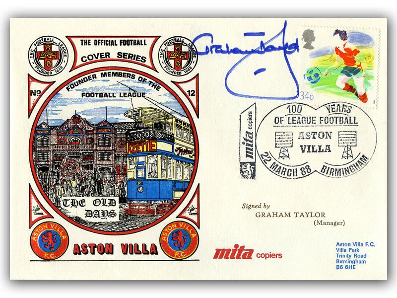 1988 Aston Villa Centenary, signed by Graham Taylor