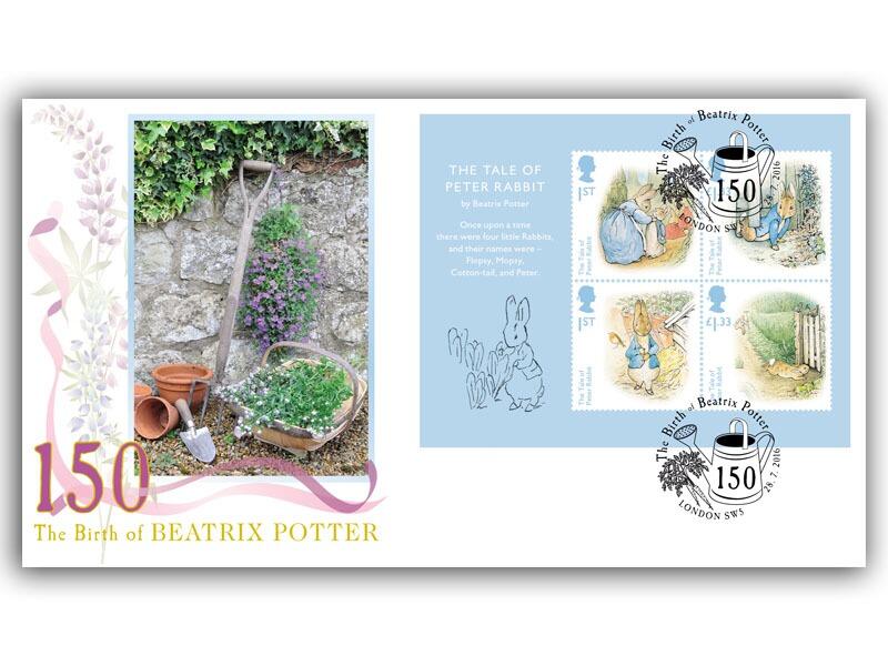 150th Anniversary of the Birth of Beatrix Potter Miniature Sheet Cover