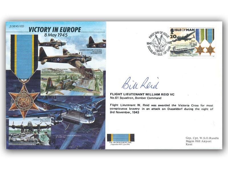 1945 VE-Day signed Bill Reid VC
