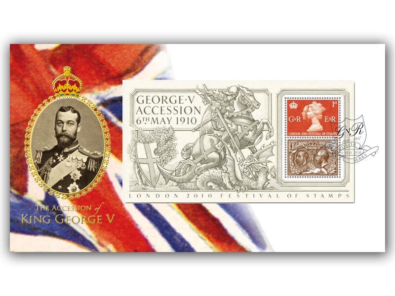 Centenary of King George V Accession Miniature Sheet Cover