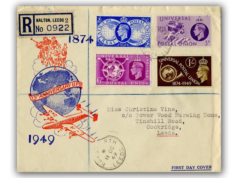 1949 Universal Postal Union, Leeds CDS