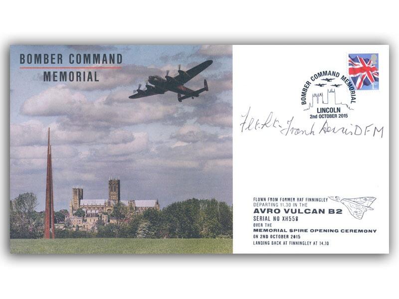 2015 Bomber Command Memorial Spire Unveiling, signed by Fl. Lieutenant Frank Dennis DFM