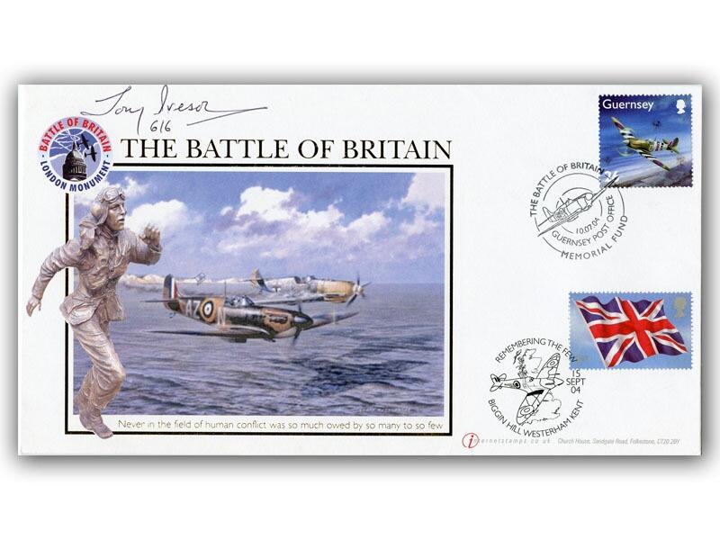 Tony Iveson signed 2004 Battle of Britain Monument cover
