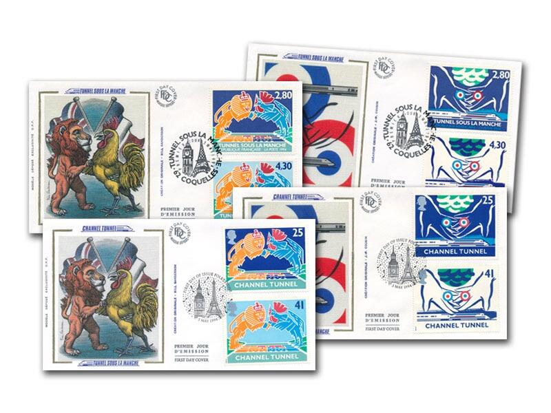 Set of 4 Channel Tunnel French covers