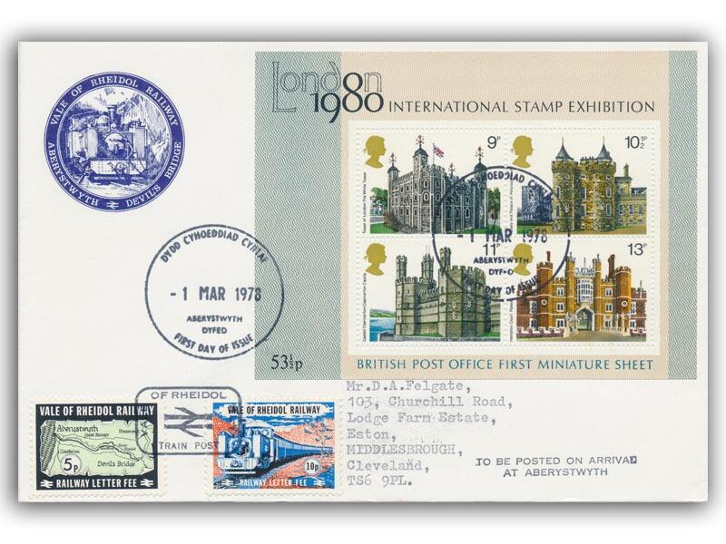 Vale of Rheidol, Historic Buildings miniature sheet