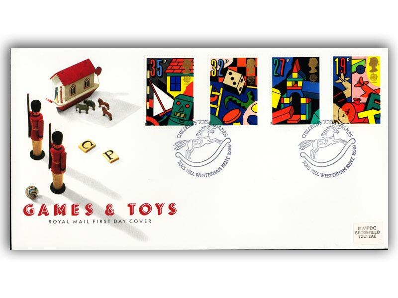 1989 Games & Toys First Day Cover