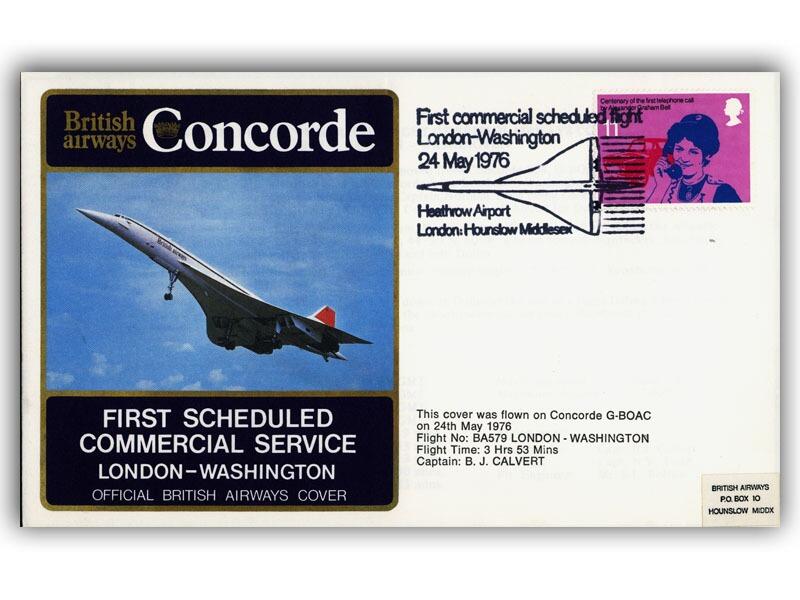 1976 BA Concorde  London - Washington flown cover