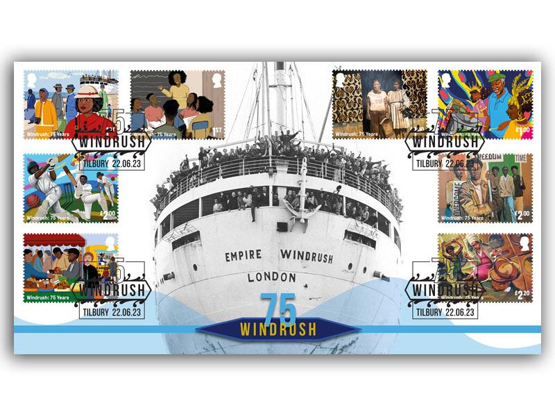 Empire Windrush 75th Anniversary first day cover