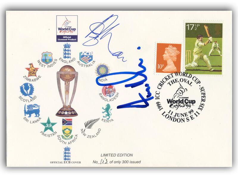 Andy Flowers & Azhar Mahmood signed 1999 Cricket World Cup cover
