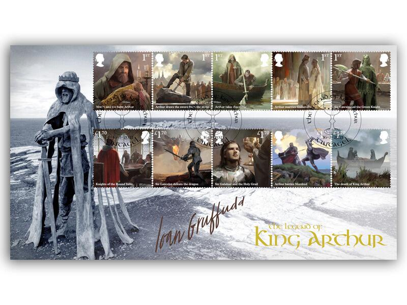 King Arthur, signed Ioan Gruffudd 'Lancelot'