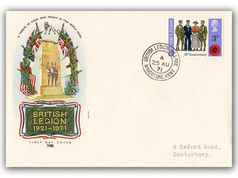 1971 Anniversaries, British Legion Village Maidstone CDS, Philart cover