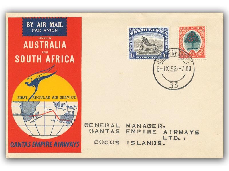 1952 QANTAS Johannesburg - Cocos Islands