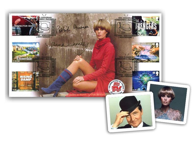 50th Anniversary of ITV - The New Avengers (Purdey), signed by Joanna Lumley and Patrick MacNee