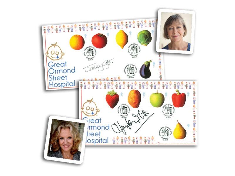 Fruit & Veg pair, signed by Jenny Agutter & Hayley Mills