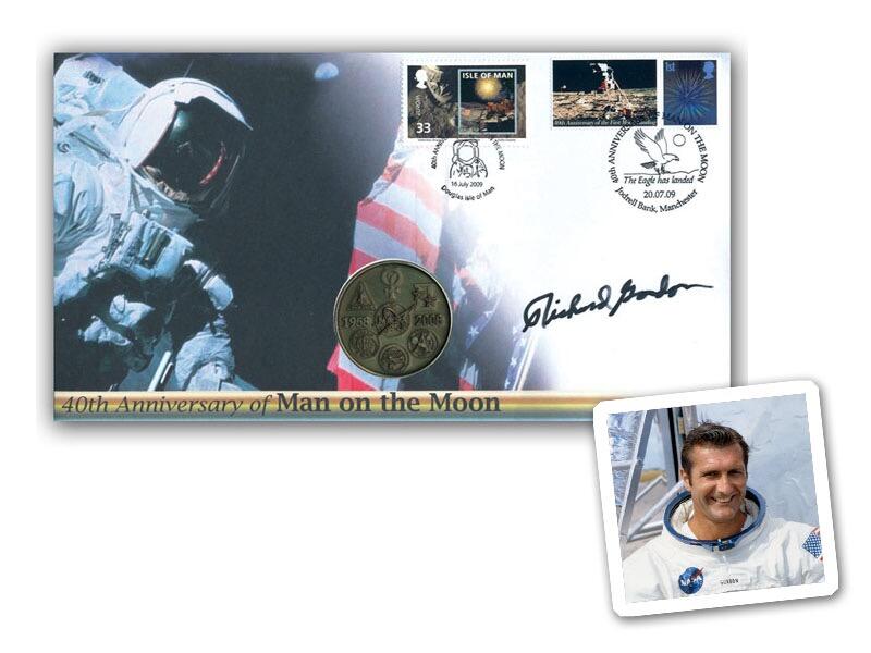 Apollo 11 40th Anniversary coin cover, signed Richard Gordon