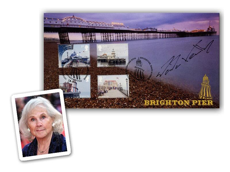 Seaside Architecture - Brighton Pier Stamps from Miniature Sheet signed Wanda Ventham