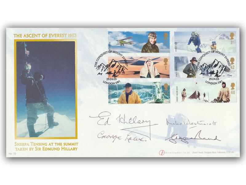 2003 Everest, signed Edmund Hillary, George Lowe, George Band, Mike Westmacott