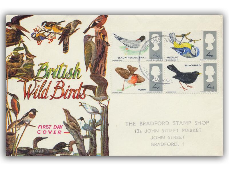 1966 Birds, ordinary, Bradford FDI