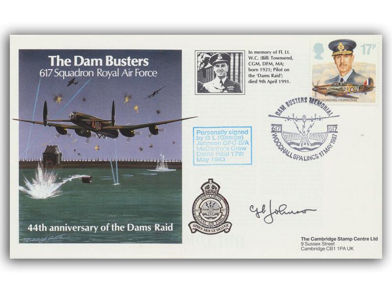 George Johnny Johnson signed 1987 Dambusters cover