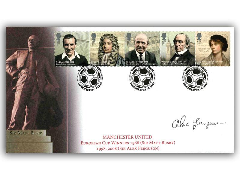Eminent Britons - Matt Busby Tribute, signed Alex Ferguson