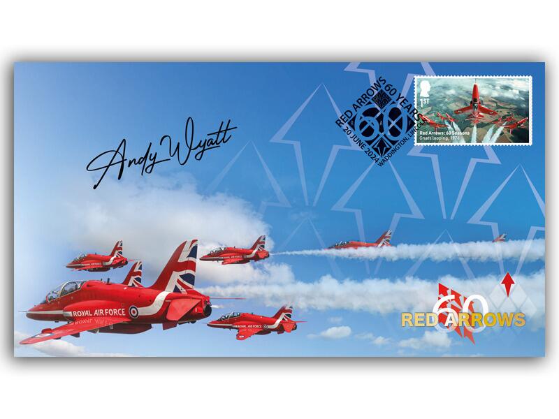 Red Arrows, signed Andy Wyatt Red Arrow pilot