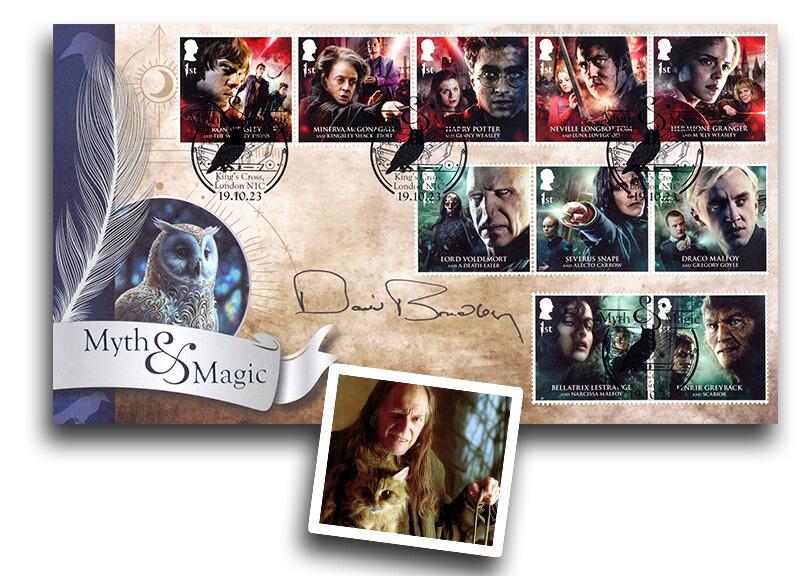 David Bradley 'Argus Filtch' signed, Harry Potter 2023 Full-Set