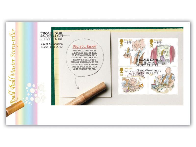 Roald Dahl 'BFG Pane' Roald Dahl Museum postmark