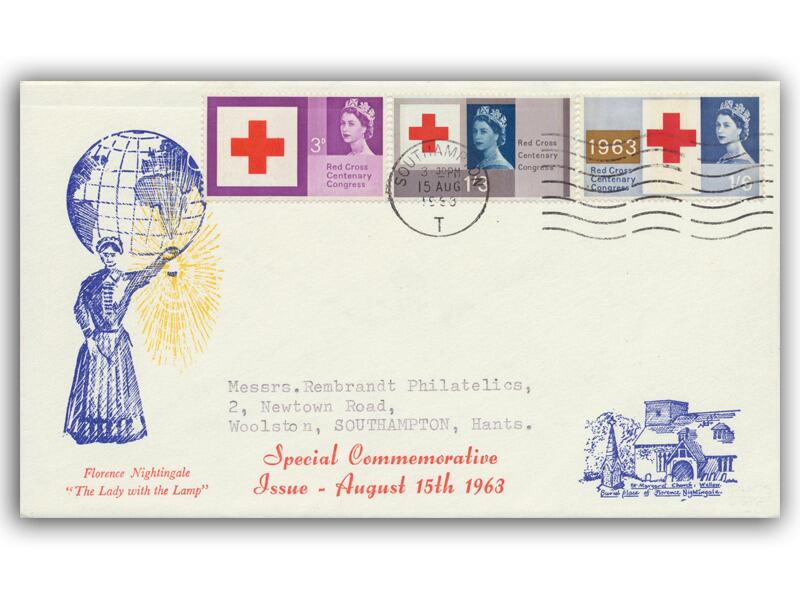 1963 Red Cross, phosphor, Southampton T slogan