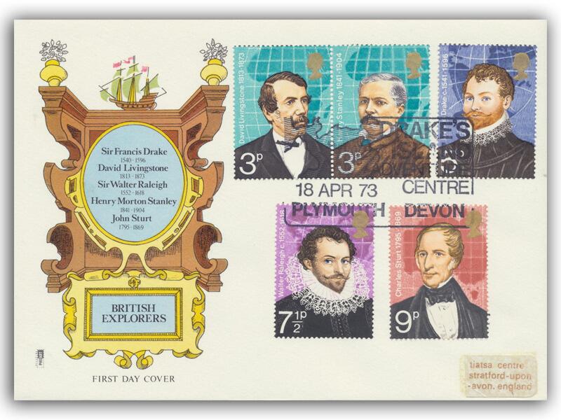 1973 Explorers, Drakes Island postmark, Philart cover