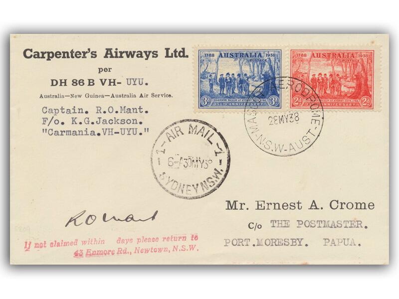 1938 Carpenters Airways Australia - New Guinea