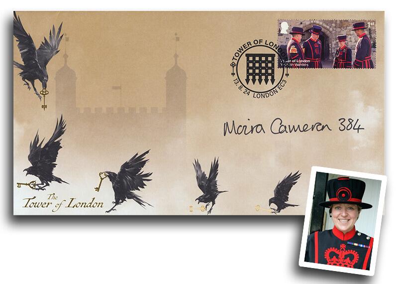 Tower of London, signed Moira Cameron, First Female Yeoman