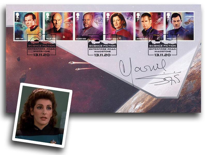 Star Trek Captain, signed Marina Sirtis 'Deanna Troi'