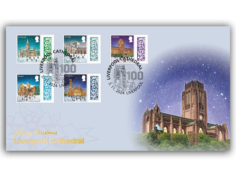Christmas 2024, Liverpool Cathedral Centenary first day cover