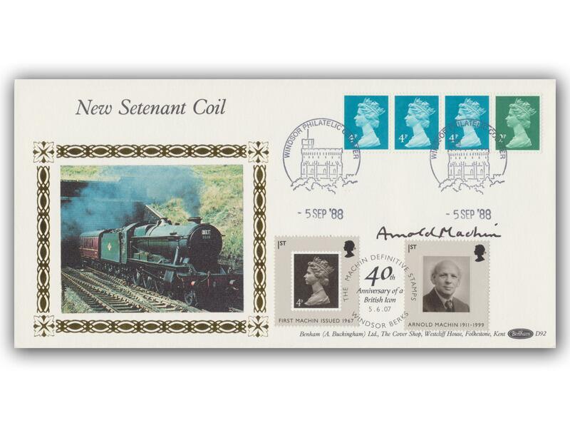 Arnold Machin signed 1988 Definitives cover