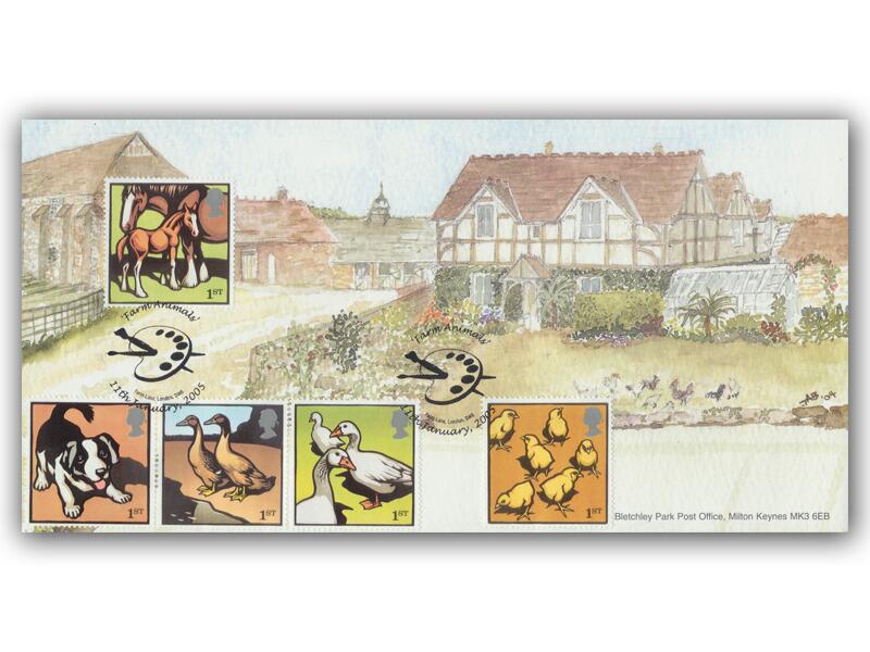 2005 Farm Animals, Bletchley Park pair - 2