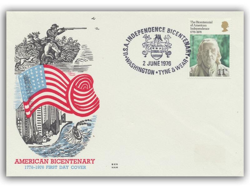 1976 USA Bicentenary, Washington postmark, Benham Engraved