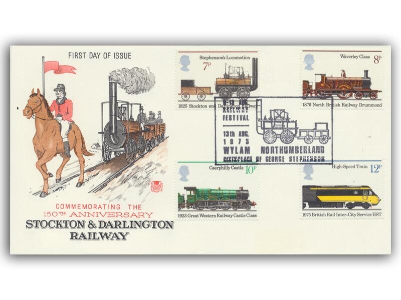 1975 Railway, Wylam postmark, Stuart cover