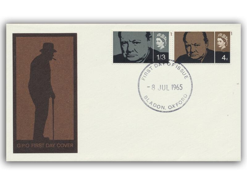 1965 Churchill, ordinary, Bladon FDI, GPO cover