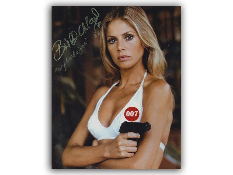 Britt Ekland signed James Bond photo