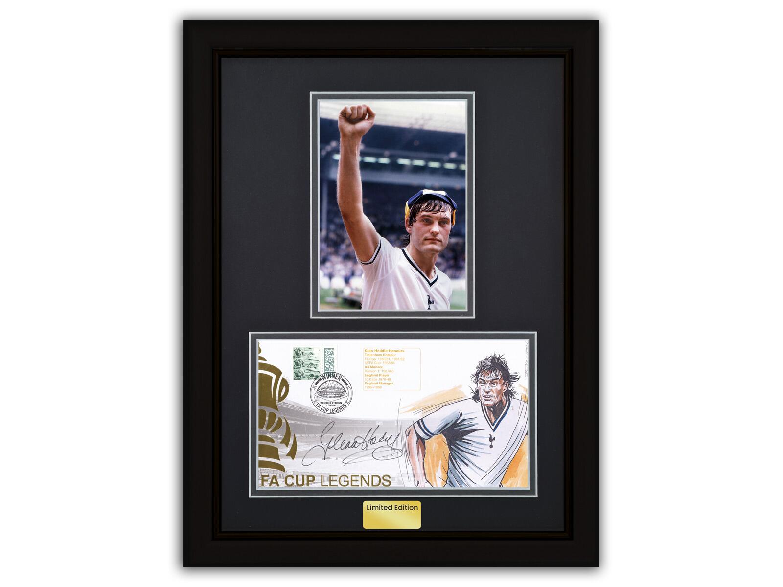 Black Frame Glenn Hoddle Signed | FA Cup Legends