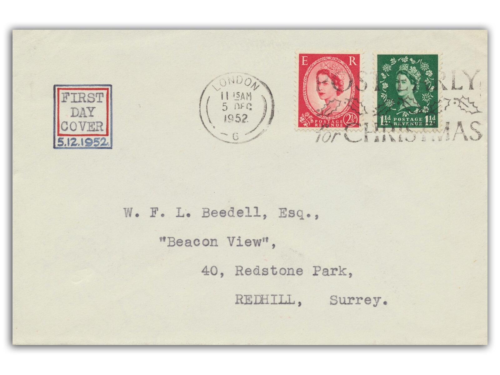 1952 1½d & 2½d Wildings, Display Cover